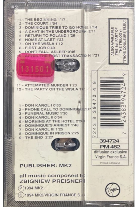 Kaset Blanc Soundtrack Kaset