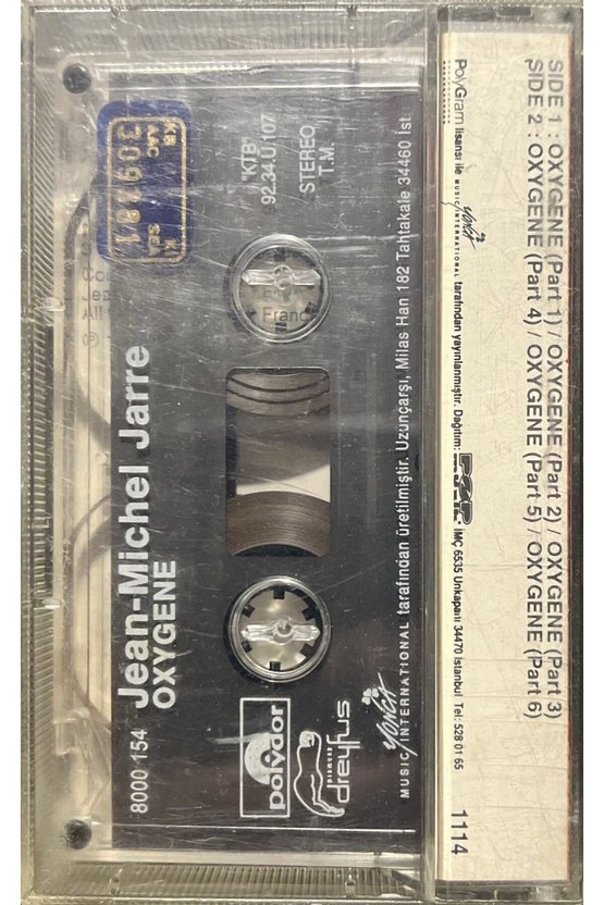 Kaset Jean Michel Jarre Oxygene Kaset