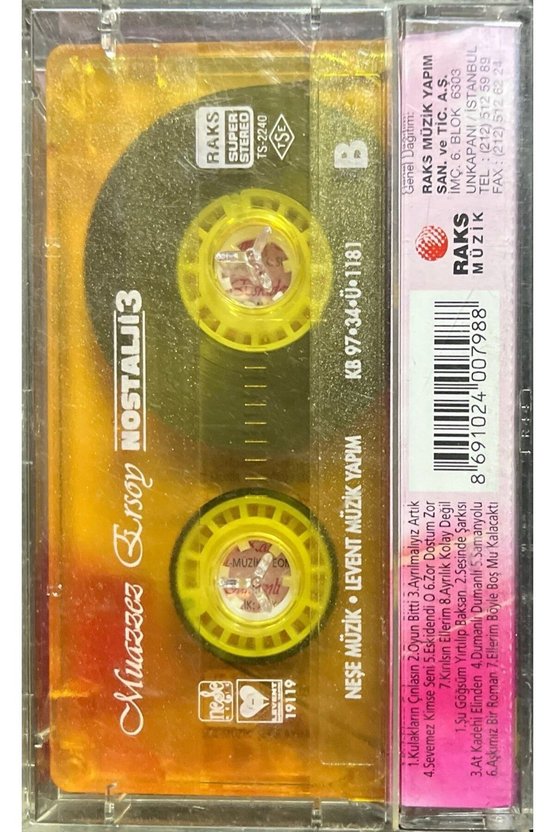 Kaset Muazzez Ersoy Nostalji 3 Kaset
