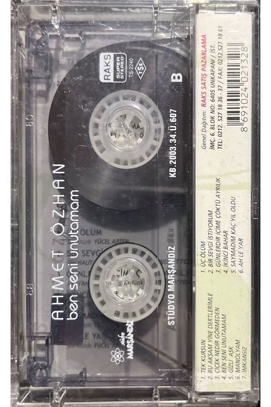 Kaset Ahmet Özhan Ben Seni Unutamam Kaset
