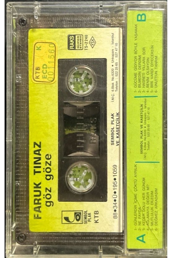 Kaset Faruk Tınaz Göz Göze Kaset