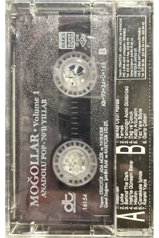 Kaset Moğollar Anadolu Pop 70li Yıllar Volume 1 Kaset