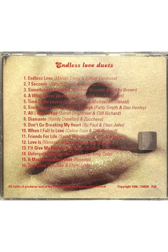 (Plak Değildir CD dir) CD Endless Love Duets CD