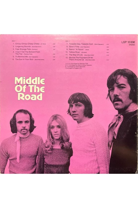 Middle Of The Road Chirpy Chirpy Cheep Cheep LP Plak
