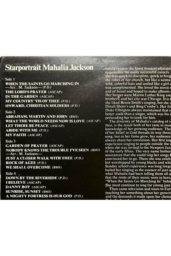 Mahalia Jackson Starportrait DoubleLP Plak