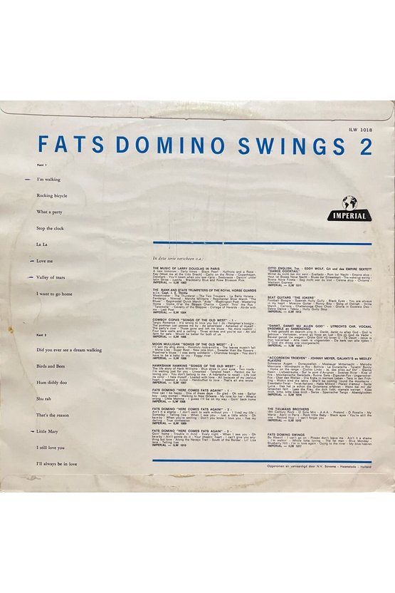 Fats Domino Swings 2 - 16 Tunes LP Plak