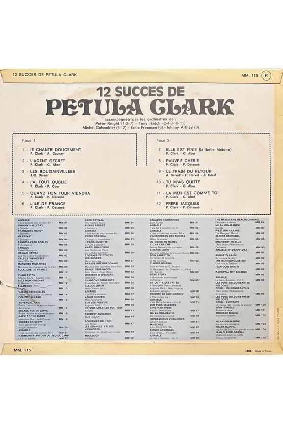 Petula Clark 12 Succes De LP Plak