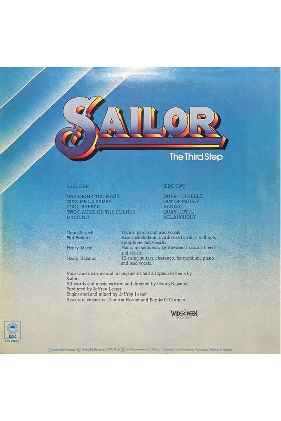 Sailor The Third Step LP Plak
