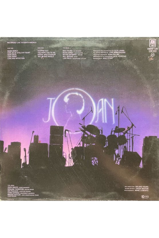 Joan Armatrading Steppin Out LP Plak