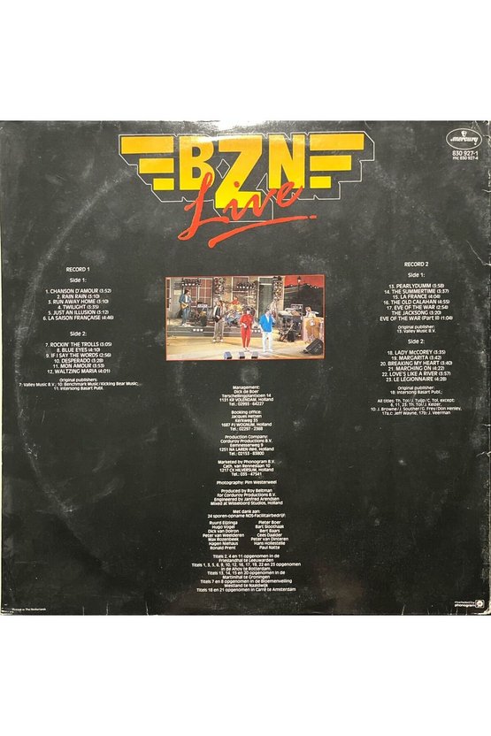 Bzn Live 20 Jaar Double Lp Plak