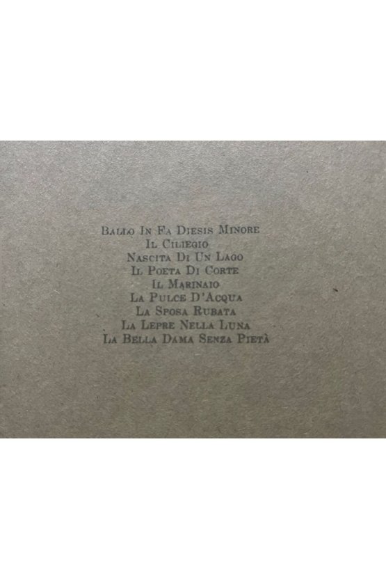 Angelo Branduardi La Pulce Dacqua Lp Plak
