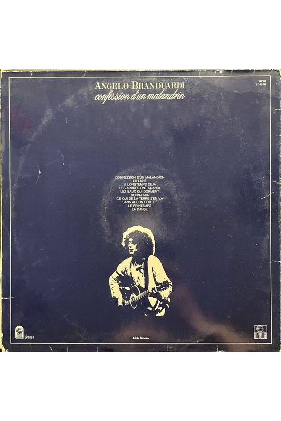 Angelo Branduardi Confession Dun Malandrin Lp Plak