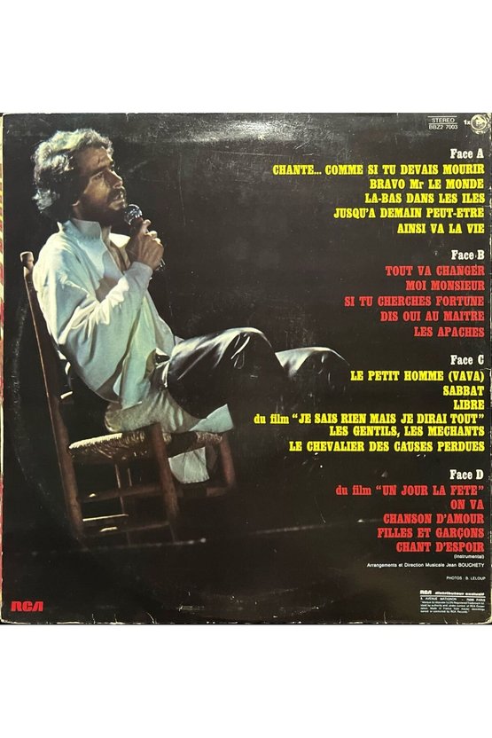 Michel Fugain & Le Bio Bazar Grands Succes Double LP Plak