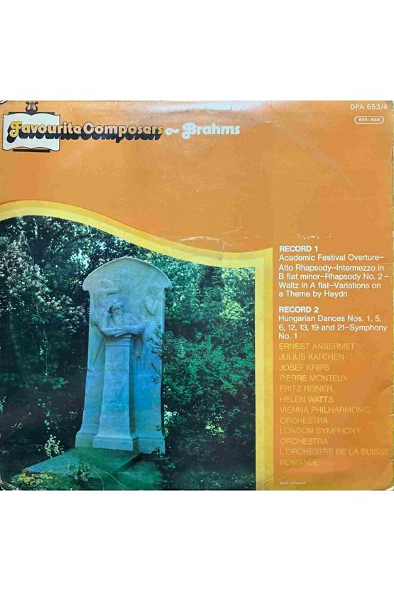 Brahms Academıc Festival Overture Double Classic LP Plak