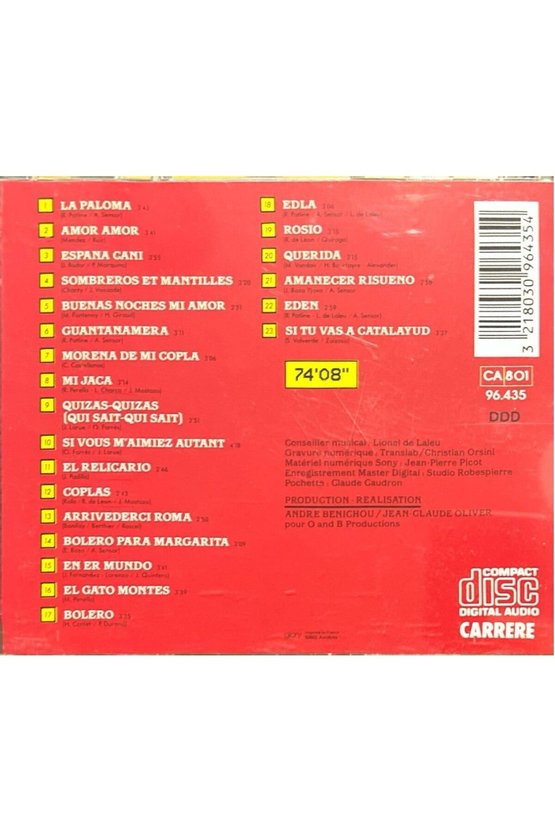 (Plak Değildir CD dir) CD Boleros Et Pasos Vol 1 CD