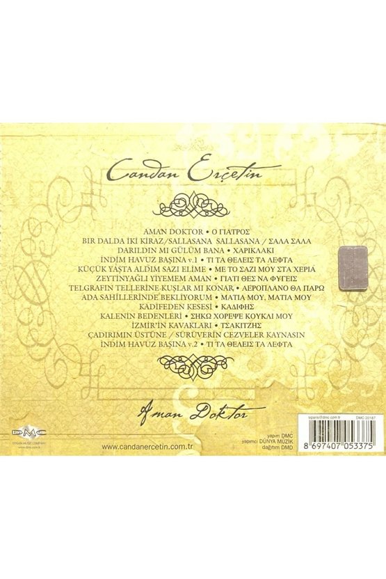 (Plak Değildir CD dir) CD Candan Erçetin Aman Doktor CD