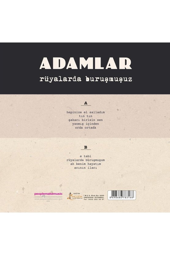 Adamlar Dünya Günlükleri LP