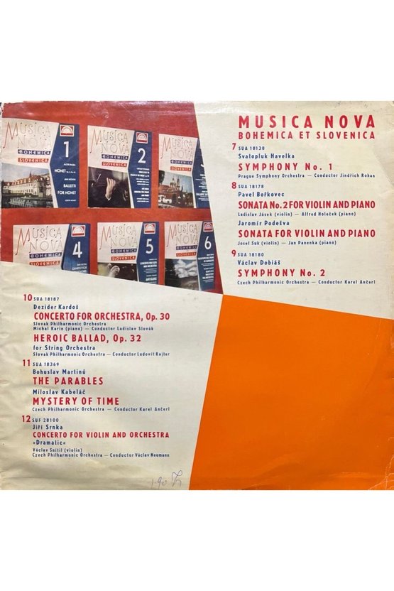 Musica Now Bohemica Et Slovenica Classic LP Plak