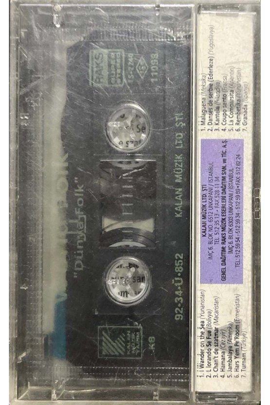 Kaset World Folk Dünya Folk 1 Kaset