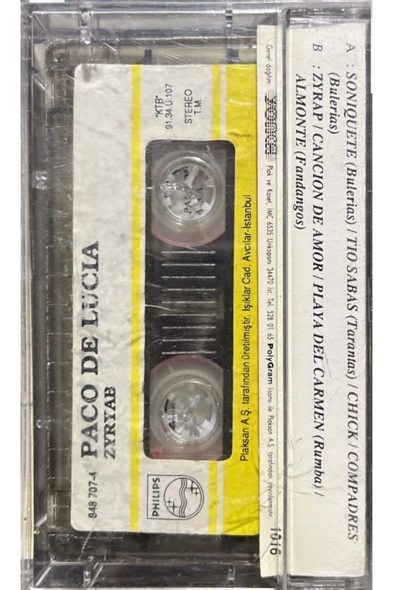 Paco De Lucia Zyryab Kaset
