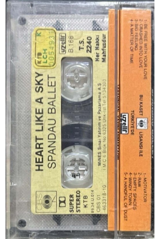 Spandau Ballet Heart Like A Sky Kaset