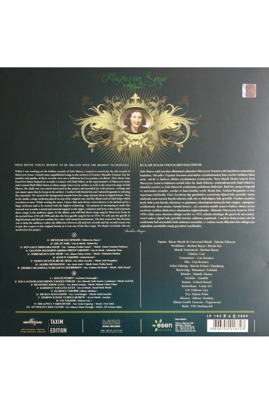 Müzeyyen Senar Saklı Kayıtlar 1934-1996 LP
