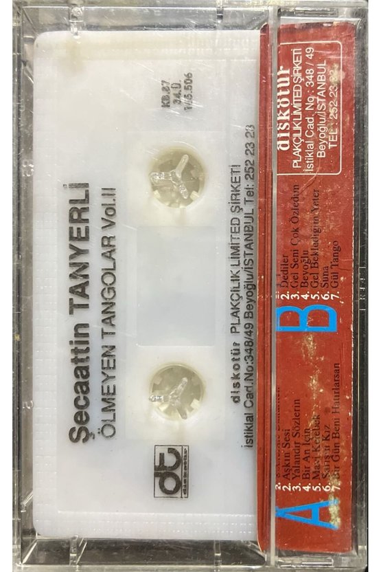 Şecaattin Tanyerli Ölmeyen Tangolar Vol.2 Kaset