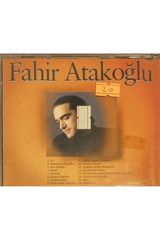 (PLAK DEĞİLDİR CD DİR) Cd Fahir Atakoğlu Kıbrıs Sarı Zeybek Demir Kırat Açılmamış Jelatininde Cd