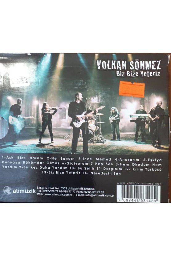 (PLAK DEĞİLDİR CD DİR) Cd Volkan Sönmez Biz Bize Yeteriz Cd