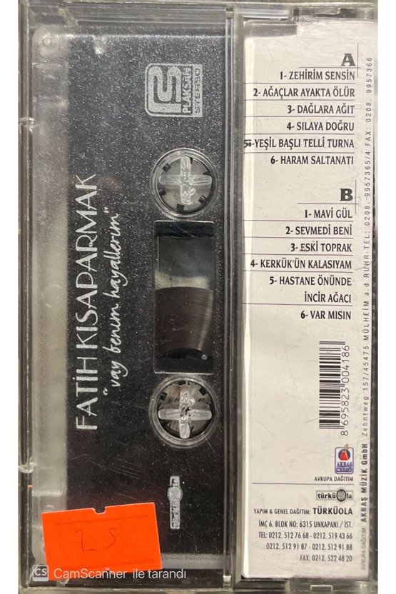 Fatih Kısaparmak Vay Benim Hayallerim Kaset