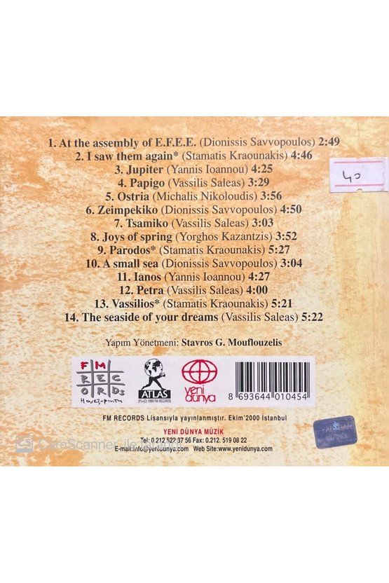 (PLAK DEĞİLDİR CD DİR) Cd Vasilis Saleas Isimeria Cd