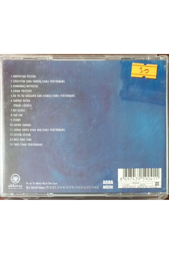 (PLAK DEĞİLDİR CD DİR) Cd Sabahat Akkiraz Kaygusuz Cd
