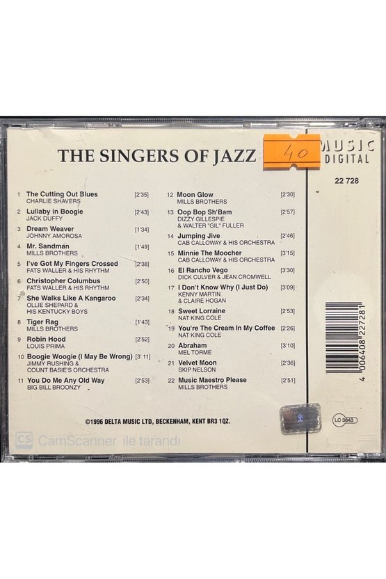 (PLAK DEĞİLDİR CD DİR) Cd The Singers Of Jazz Cd
