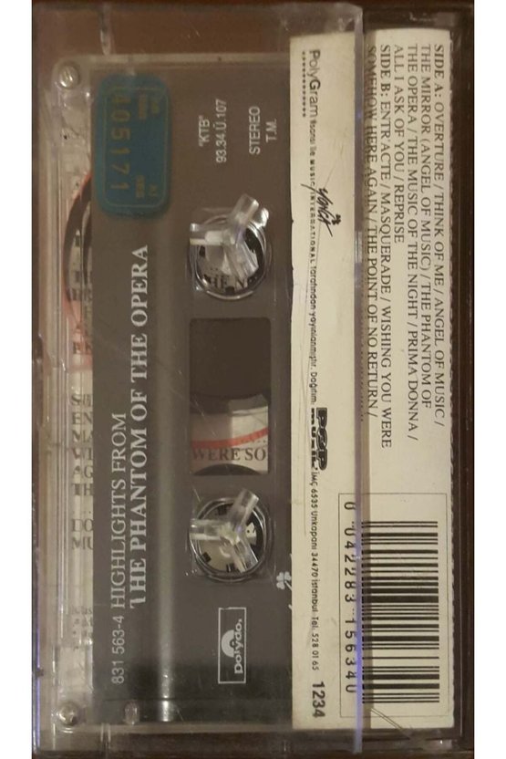 Highlights From The Phantom Of The Opera Kaset