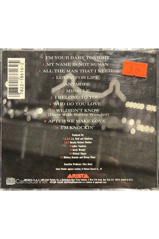 (PLAK DEĞİLDİR CD DİR) Cd Whitney Houston Im You Baby Tonight Cd