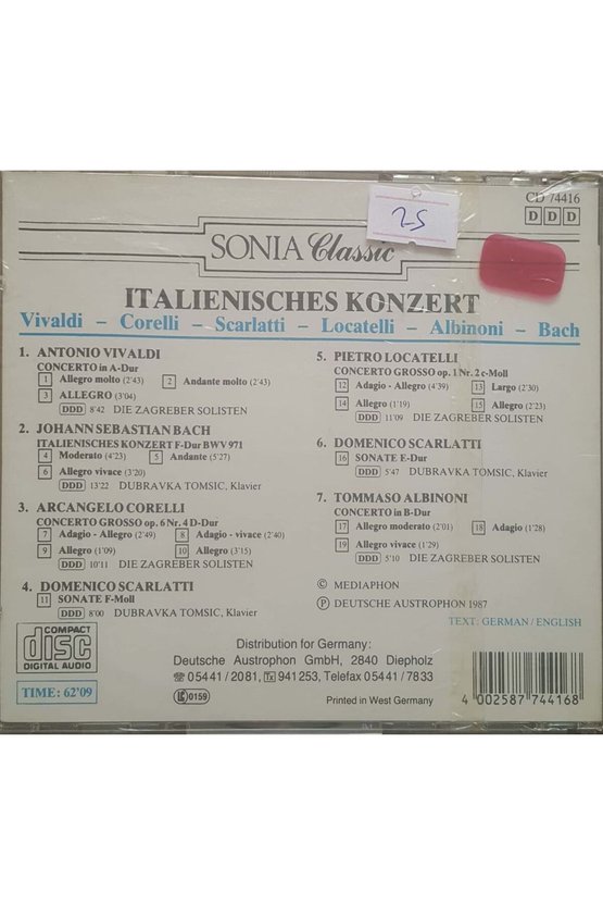 CD İtalienisches Konzert  CD