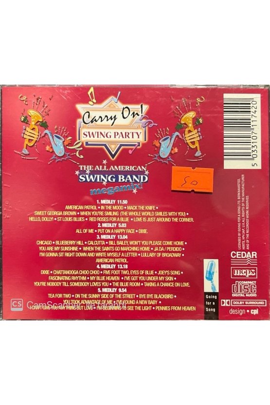 (PLAK DEĞİLDİR CD DİR) Cd Carry On Swing Party Cd