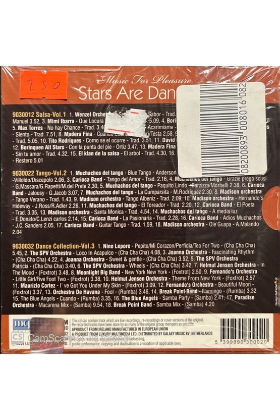 CD Stars Are Dancing Salsa Tango Cha Cha Cha 3 CD lik Set Açılmamış Jelatininde CD