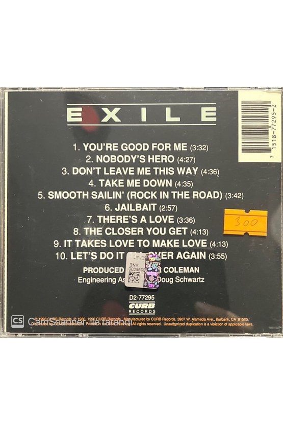 (PLAK DEĞİLDİR CD DİR) Cd Exile Keeping It Countr Cd