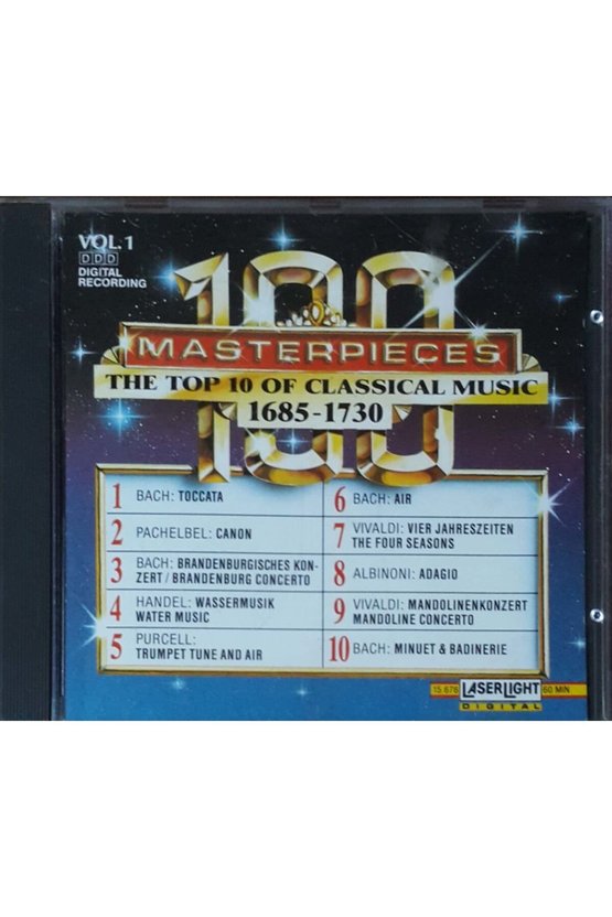 (PLAK DEĞİLDİR CD DİR) Cd 100 Masterpieces Vol.1 (1685-1730) Cd