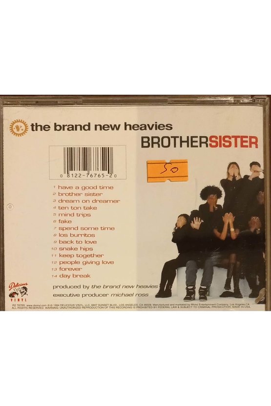 (PLAK DEĞİLDİR CD DİR) Cd The Brand New Heavies Brother Sister Cd
