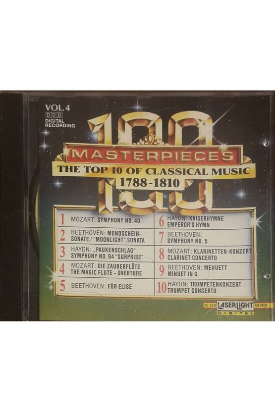 (PLAK DEĞİLDİR CD DİR) Cd 100 Masterpieces Vol.4 (1788-1810) Cd