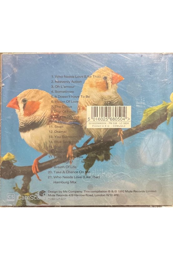 (PLAK DEĞİLDİR CD DİR) Cd Erasure Pop 20 Hits Cd