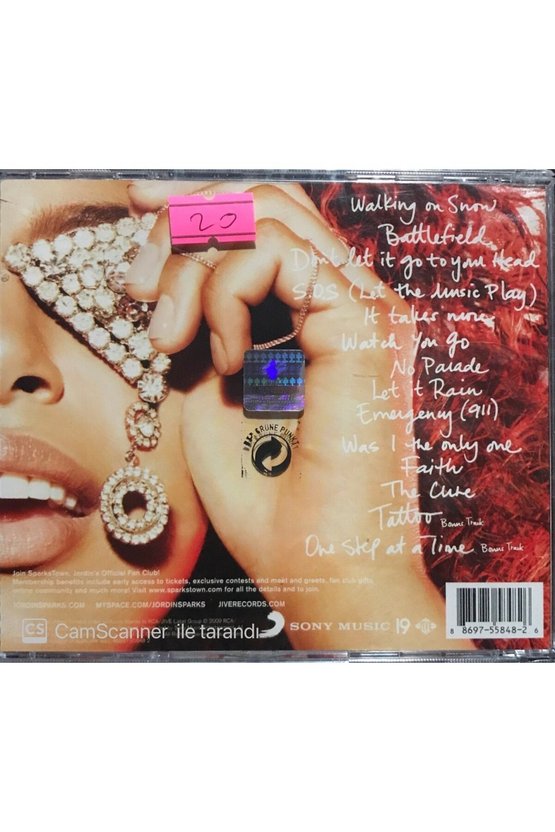 (PLAK DEĞİLDİR CD DİR) Cd Jordin Sparks Battlefield Açılmamış Jelatininde Cd