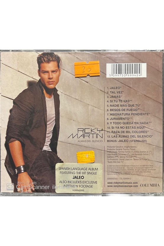 (PLAK DEĞİLDİR CD DİR) Cd Ricky Martin Almas Del Silencio Cd