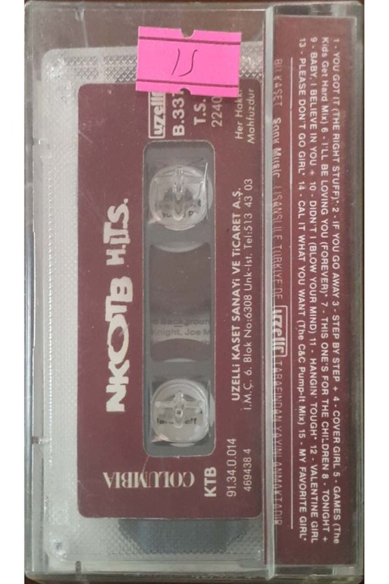 Nkotb Hits Açılmamış Jelatininde Kaset