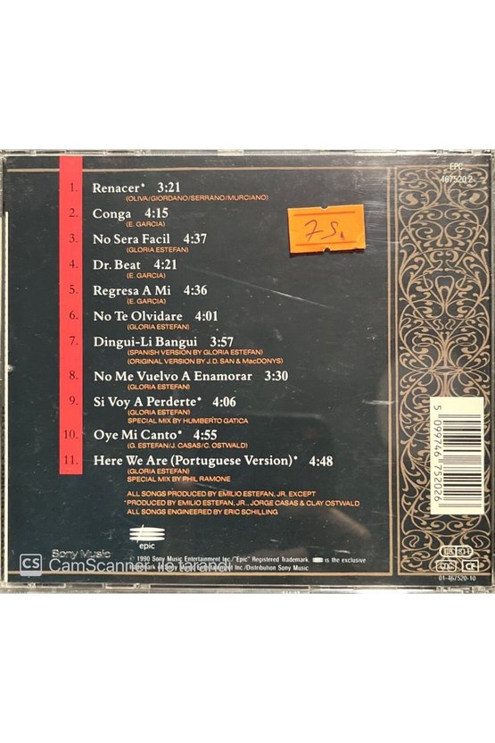 (PLAK DEĞİLDİR CD DİR) Cd Gloria Estefan Exitos De Cd