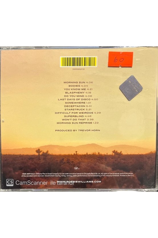 (PLAK DEĞİLDİR CD DİR) Cd Robbie Williams Reality Killed The Video Star Cd