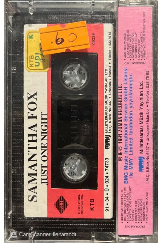 Samantha Fox Just One Night Kaset