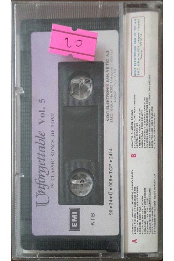 UnforgettableVol 5 19 Classic Songs Of Love Kaset